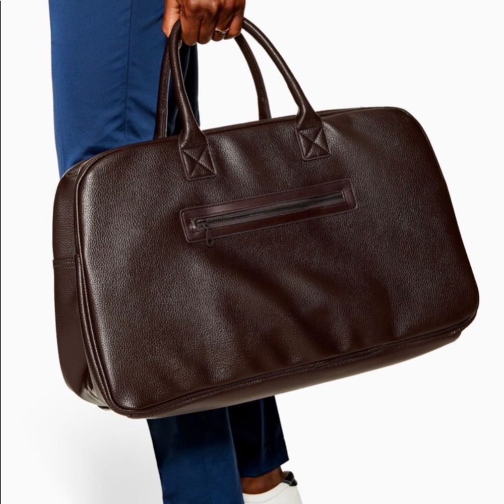 TOPMAN Faux Leather Holdall Bag